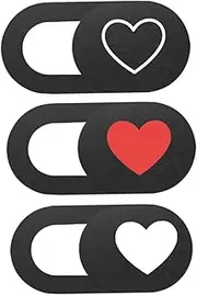jojofuny 3Pcs Heart Pattern Webcam Cover Slider Privacy Cover for Laptops Tablets for Webcam Lens Prevents Unauthorized
