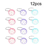 12 Pcs Sunflower Shaped Resin Curtain Hook Decorative Hanger for Bath Shower Curtain