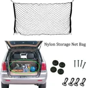 Rear Cargo Nylon Trunk Storage Organizer Elastic Mesh Net Car W Mounting Point