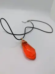 Fire Crystal Necklace / Red Resin Necklace / Cosplay / TTRPG Necklace / RPG Cry