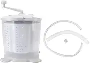 Jaxenor Nordic Grey Portable Manual Washing Machine with Hand Crank for Dormitory, Apartment, and Camping Use