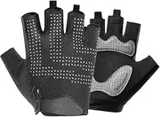 [Generic] Reflective Half-Finger Gloves – Non-Slip Shock-Absorbing Gloves for Cycling & Outdoor Sports | Breathable Motorcycle for Fitness, Road Riding & | Reflective Safety for Ni