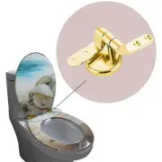 Durable Gold Toilet Hinges with Secure & Adjustable Long-la Fittings - B1X0 B0A9