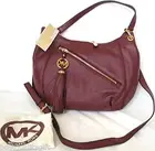 NEW MICHAEL KORS CHARM TASSEL CINNABAR LEATHER CROSSBODY,SHOULDER+HAND+DUST BAG