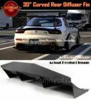 30" x 12" ABS Black Universal Rear Bumper Fins Curved Diffuser For Mazda Subaru (for: Subaru)