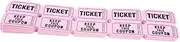 Gogogmee 100pcs Raffle Tickets Event Ticket Labels for Party Concerts Bulk Vibrant Paper