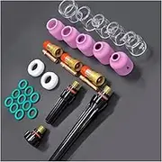 PZNGNKELPT 31pcs/Set Argon Arch Torch Welding Consumable Stubby Gas Lens #12 Heat Resistant Glass Cup for WP-17/18/26 Equipment Tool Parts