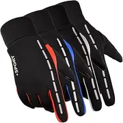 [LALADEFIEE] Thickened Cycling Gloves Screen Touch for Men Skiing Gloves Warm Water Resistant for Winter Sports