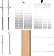 VEVOR 122 Pack Cable Railing Swage Threaded Stud Tension End Fitting Terminal for 3.2mm Deck Cable Railing, T316 Stainless Steel, Cable Railing Tensioner 3.2mm for Wood/Metal Post, Silver