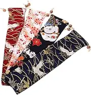 Zerodeko 4Pcs Folding Fan Bag Drawstring Storage Pouch for Hand Fans Vintage Style Packaging Bag for Festivals Weddings Outdoor Events Lightweight Cloth Material