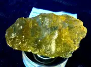 Libyan Desert Glass Meteorite Tektite impact Cintamani( 825 ct)Dimples Flat Gem