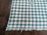 1Yd/44"wide 100%Cotton HOMESPUN Fab "GREEN & BEIGE" 1/4" Checkered Print, NEW