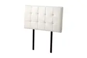 PU Leather Single Bed Deluxe Headboard Bedhead - White