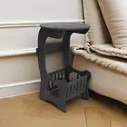 Small Round Side Table Drink Table Simple Compact Black 10.6" End Table