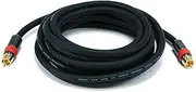 Monoprice 102682 12ft High-Quality Coaxial Audio/Video RCA CL2 Rated Cable - RG6/U 75ohm (for S/PDIF, Digital Coax, Subwoofer, and Composite Video),Black