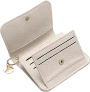 [uxcell] Leather Wallet Credit Card Holder Minimalist Front Pocket Wallet for Women and Men Gift on Birthdays Thanksgiving, White