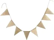 [PiurUf] Bunting Flags 3m Vintage Jute Hessian Burlap Bunting Photography Party Wedding 13 Flags Festival Celebration Party Garland Tent Decor Bunting (Size : 3m)