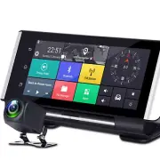 7in Dual Len HD Car DVR Dash Cam GPS Driving Recorder WIFI G-SENSOR W/Camera