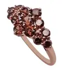 Brown Zircon Gemstone Jewelry 925 Sterling Silver Band Ring Size 7 For Girls