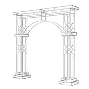 Fin 260Cm Tall White Wedding Arch Backdrop Stand Square Metal Balloon Arch Eventdeco