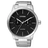 在飛比找遠傳friDay購物優惠-CITIZEN Eco-Drive 領袖風範雙眼時尚錶-黑x