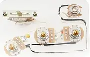 [Musiclily] Pro Electric Guitar Pre-Wired Wiring Harness Upgrade for American Style ST SSS with 5-Way Switch and 3A Pots, Nickel Jack