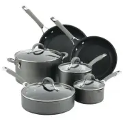 Circulon Elementum Hard-Anodized Nonstick Cookware Set, 10-Piece, Oyster Gray