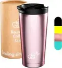 bioGo Stainless Steel BPA-Free Reusable Coffee Cup 350ml - Rose Gold