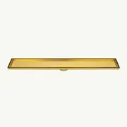 Radiant Tile Insert Floor Grate 900mm (Suit 80mm Waste) 316-GLD-RGL-900-74 Brushed Gold
