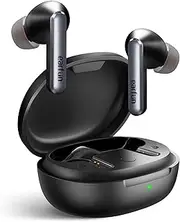 EarFun Air S Active Noise Cancelling Wireless Earbuds New Year Gifts, Qualcomm aptX Audio Bluetooth Earphones, 4 Mics CVC 8.0 Clear Call, Multipoint Connection Earbuds, App Control, Game Mode, Black