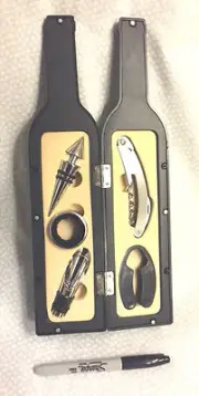 NEW Global Decor Vino Verona Wine Bottle Corkscrew Set-ship free