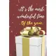 It’’s the most wonderful time of the year: Christmas and New Year gift in blank line journal, notebook for best friends, lover, family, buddy, beloved