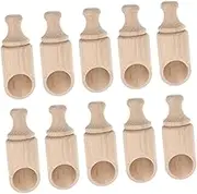 HOLIDYOYO 10pcs Wooden Tea Spoons Milk Powder Scoops Salt Spoons Multipurpose Condiment for Home Restaurant