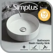 Simplus Bathroom Basin Vanity Ceramic Sink Hand Wash Bowl Above Counter 36X36CM