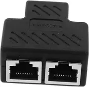 HOMOCONO 1 Plastic Ethernet Port Splitter Ethernet Connector Extender Black Internet Splitter Internet Splitter for Cable