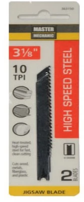 3-1/8" Carbon Jigsaw Blade, 10 TPI, Master Mechanic, U-Shank (PULL Cutting)