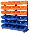 36 Pcs Bin Storage Rack Shelving Garage Storage Rack Tool Organiser Box Workshop