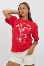 Red Graphic Tee Short Sleeve - Size 16XL, Women's Graphic Tee