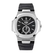 Patek Philippe Nautilus Watch 40MM Black Index Hour Markers Dial Stainless Steel