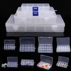 Case Storage Box 10/15/24/36 Compartment Container Portable Transparent