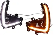 XISII Car LED DRL Daylight Dynamic Turn Signal Fog Lights Fit For Toyota Yaris 2020 2021 Daytime Running Light With Controller daytime running lights for cars
