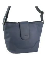 [Milleni] Leather Cross-Body Bag in Teal