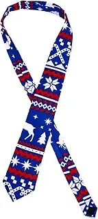 [KESYOO] 1 Pc christmas tie christmas neckwear christmas tree tie christmas necktie gift holiday season party necktie folding neck tie Christmas Printing Tie props customized elder cloth