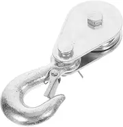 TOPPERFUN Silver Hooks for Hanging Hanging Wire Towing Wheel Traction Pulley Pulley Hook Steel