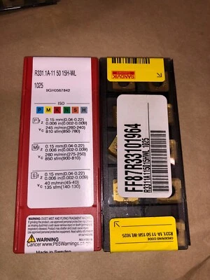 SANDVIK CARBIDE INSERTS R331.1A-11 50 15H-WL1025 QUANTITY 10