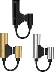 USB C to 3.5mm Jack - 3pcs Type C to 3.5mm Headphone Adapter AUX Digital Audio Earphone Adaptor, 2 in1 Earphone Auxiliary Adapter and Charging, Compatible with Most Smartphones, Tablet or Laptop