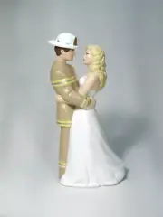 NEW Personalized Firefighter Fireman Groom Dance with Me Bride Wedding Cake top