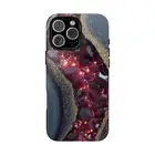 Ruby Geode Gray Marble Crystal - Phone Cover Case for iPhone | Galaxy | Pixel