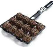 Avon Meatball BBQ Grilling Basket / Griller, Cooks 12 Meat Balls, RETIRED NOS