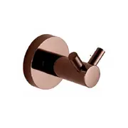 Rose Gold Ideal Double Robe Hook Wall Round Mount Plate